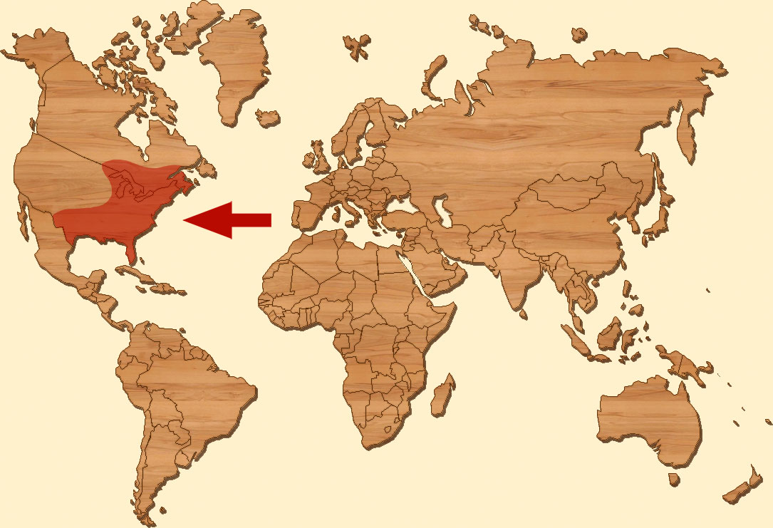 Mapa výskytu