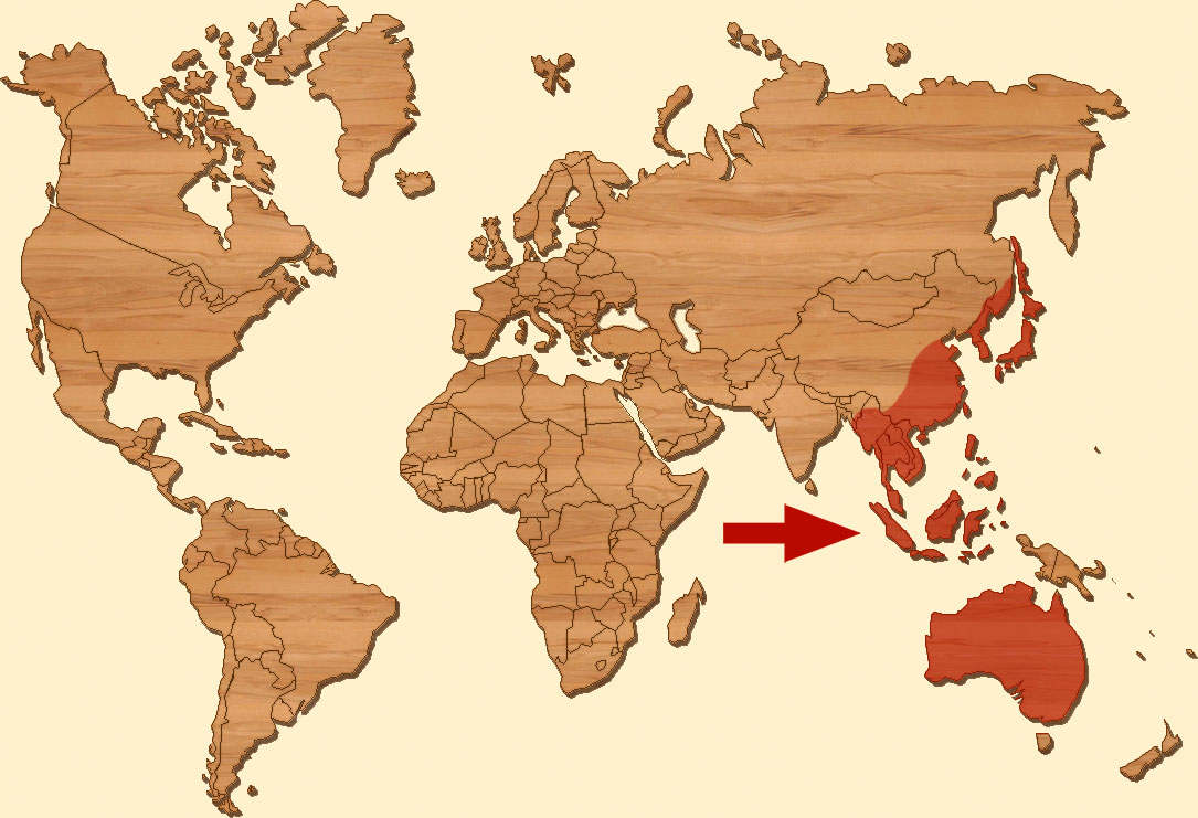Mapa výskytu
